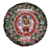 Samoa Aiga Polynesian Spare Tire Cover Tropical Floral Hibiscus Pattern Island Heritage