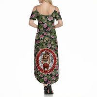 Samoa Aiga Polynesian Summer Maxi Dress Tropical Floral Hibiscus Pattern Island Heritage
