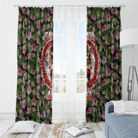Samoa Aiga Polynesian Window Curtain Tropical Floral Hibiscus Pattern Island Heritage