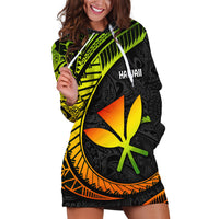 Hawaii Kanaka Maoli Hoodie Dress Polynesian Tornado Infusion Gradient TS04 Gradient - Polynesian Pride