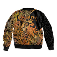 Zodiac Scorpio Bomber Jacket Polynesian in Orange TS04 - Polynesian Pride