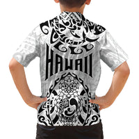 Hawaii Family Matching Short Sleeve Bodycon Dress and Hawaiian Shirt with Polynesian Turtle TS04 - Polynesian Pride