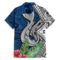 Polynesian Hawaiian Shirt Whale Pattern and Hibiscus Flowers TS04 - Polynesian Pride
