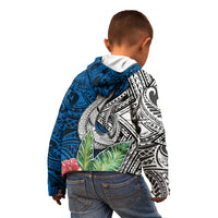 Polynesian Kid Hoodie Whale Pattern and Hibiscus Flowers TS04 - Polynesian Pride
