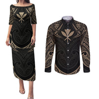 Polynesian Hawaii Tattoo Couples Matching Puletasi Dress and Long Sleeve Button Shirts TS04 Multicolor - Polynesian Pride