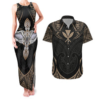 Polynesian Hawaii Tattoo Couples Matching Tank Maxi Dress and Hawaiian Shirt TS04 Multicolor - Polynesian Pride