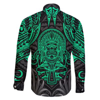 Polynesian Family Matching Short Sleeve Bodycon Dress and Hawaiian Shirt Abstract Tiki TS04 - Polynesian Pride