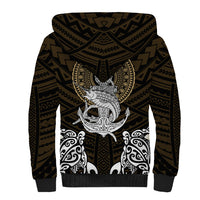 Polynesian Swordfish Sherpa Hoodie with Anchor Pattern and Tribal Turtle TS04 Unisex Multicolor - Polynesian Pride