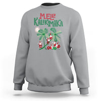 Mele Kalikimaka Santa Climb Palm Tree Hawaiian Christmas Sweatshirt TS09 Sport Gray - Polynesian Pride