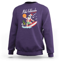 Mele Kalikimaka Surfing Santa Vintage Hawaiian Christmas Sweatshirt TS09 Purple - Polynesian Pride