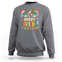 Merry Cruisemas Hawaiian Christmas Palm Tree Sunglass Sweatshirt TS09 Charcoal - Polynesian Pride