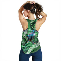Tui Bird Koru Silver Fern Aotearoa Women Racerback Tank LT9 - Polynesian Pride