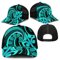 Turquoise New Zealand Mangopare Baseball Net Cap Aotearoa Maori Koru Style - Polynesian Pride