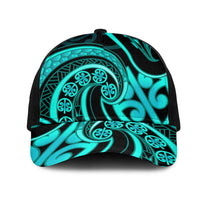 Turquoise New Zealand Mangopare Mesh Trucker Cap Aotearoa Maori Koru Style - Polynesian Pride