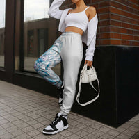 Turquoise Paua Shell Maori Jogger Pants Koru Kowhaiwhai