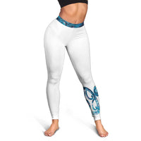 Turquoise Paua Shell Maori Leggings Koru Kowhaiwhai