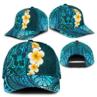 Turquosie Polynesia Classic Cap Plumeria Tropical Leaves With Galaxy Polynesian Art LT14 - Polynesian Pride
