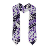 Vareau Tahiti Tiare Monstera Graduation Stole Polynesian Pattern Curve Style