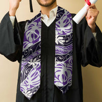 Vareau Tahiti Tiare Monstera Graduation Stole Polynesian Pattern Curve Style