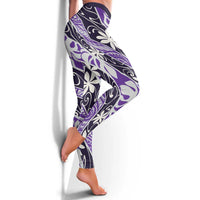 Vareau Tahiti Tiare Monstera Leggings Polynesian Pattern Curve Style - Polynesian Pride