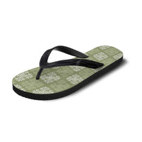 Vesuvian Green Palaka Quilt Hawaii Flip Flops Traditional Hawaii-plaid Pattern LT14 - Polynesian Pride