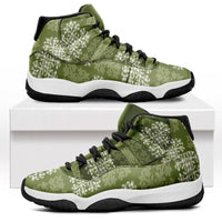 Vesuvian Green Palaka Quilt Hawaii Sneakers J11 Traditional Hawaii-plaid Pattern LT14 Vesuvian Green - Polynesian Pride