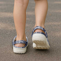 Vintage Aloha Block Quilt Clogs Shoes Blue Inspired Lei Motifs - Polynesian Pride