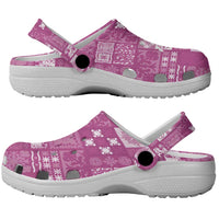 Vintage Hawaiian Quilting Patterns Clogs Shoes Pink Style Tribal Fabric Patchwork - Polynesian Pride