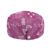 Vintage Hawaiian Quilting Patterns Jeff Hat Pink Style Tribal Fabric Patchwork - Polynesian Pride