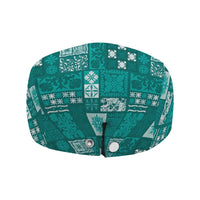 Vintage Hawaiian Quilting Patterns Jeff Hat Turquoise Style Tribal Fabric Patchwork - Polynesian Pride