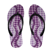 Violet Hawaii Palaka Flip Flops Hawaiian Honohono Lei LT05 Violet - Polynesian Pride