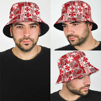 Wallis Et Futuna Kilisimasi Fiefia Bucket Hat Pacific Patchwork Xmas Vibes - Polynesian Pride