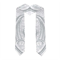 White Sunday Lotu Tamaiti Graduation Stole Polynesian Wave Pastel Gray LT9 - Polynesian Pride