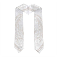 White Sunday Lotu Tamaiti Graduation Stole Polynesian Wave Pastel Nude LT9 - Polynesian Pride