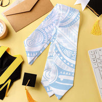 White Sunday Lotu Tamaiti Graduation Stole Polynesian Wave Pastel Sky Blue - Polynesian Pride