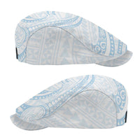 White Sunday Lotu Tamaiti Jeff Hat Polynesian Wave Pastel Sky Blue - Polynesian Pride