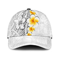 White Tropical Plumeria With Galaxy Polynesian Art Classic Cap LT14
