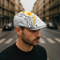 White Tropical Plumeria With Galaxy Polynesian Art Jeff Hat - Polynesian Pride