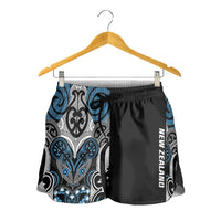 World Cricket New Zealand Shorts for Women Kia kaha nga Potae Pango LT9 - Polynesian Pride