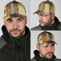 Yellow Aotearoa Kowhaiwhai Pattern Classic Cap NZ Maori Quilt Style - Polynesian Pride