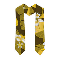 Yellow Banana Leaf Hawaii Graduation Stole Lau Maia Plumeria Tropical Summer Vibes