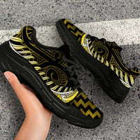 Yellow Matariki New Zealand Chunky Sneakers Maori Poutama Galaxy Vibes