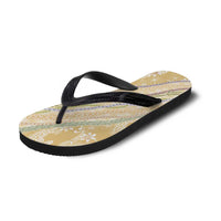 Yellow Palaka Hawaii Leis Flip Flops Hawaiian-plaid Elegant Tropical Vibes - Polynesian Pride