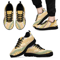 Yellow Palaka Hawaii Leis Sneakers Hawaiian-plaid Elegant Tropical Vibes