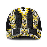 Yellow Taniko Aotearoa Baseball Net Cap Niho Taniwha Mix Poutama - Polynesian Pride