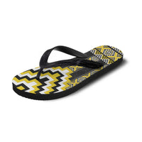 Yellow Taniko Aotearoa Flip Flops Niho Taniwha Mix Poutama - Polynesian Pride