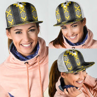 Yellow Taniko Aotearoa Mesh Trucker Cap Niho Taniwha Mix Poutama - Polynesian Pride