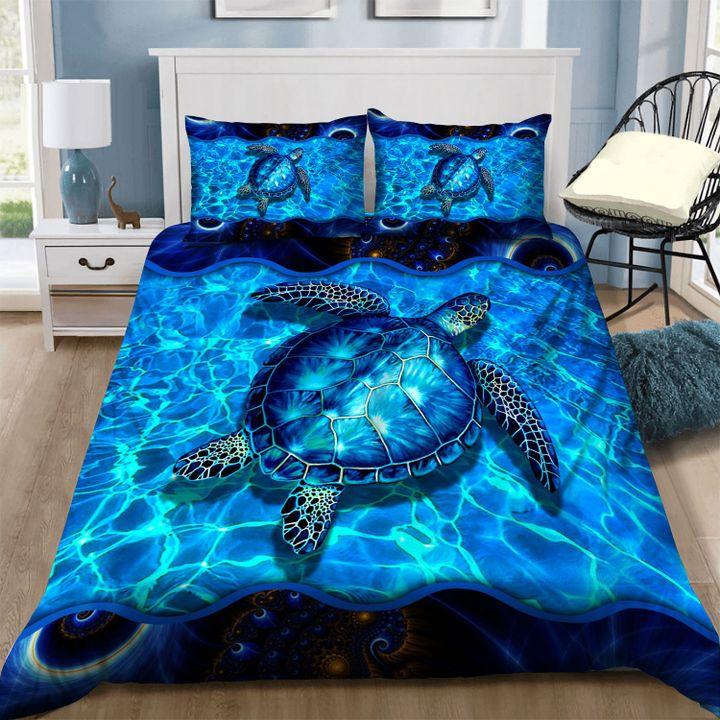 Hawaii Sea Turtle Bedding Set - Mysterious Ocean - AH Blue - Polynesian Pride