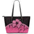 (Custom Personalised) Polynesian Leather Tote Bag Hibiscus Personal Signature Pink Pink - Polynesian Pride