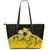 (Custom Personalised) Polynesian Leather Tote Bag Hibiscus Personal Signature Yellow - Polynesian Pride